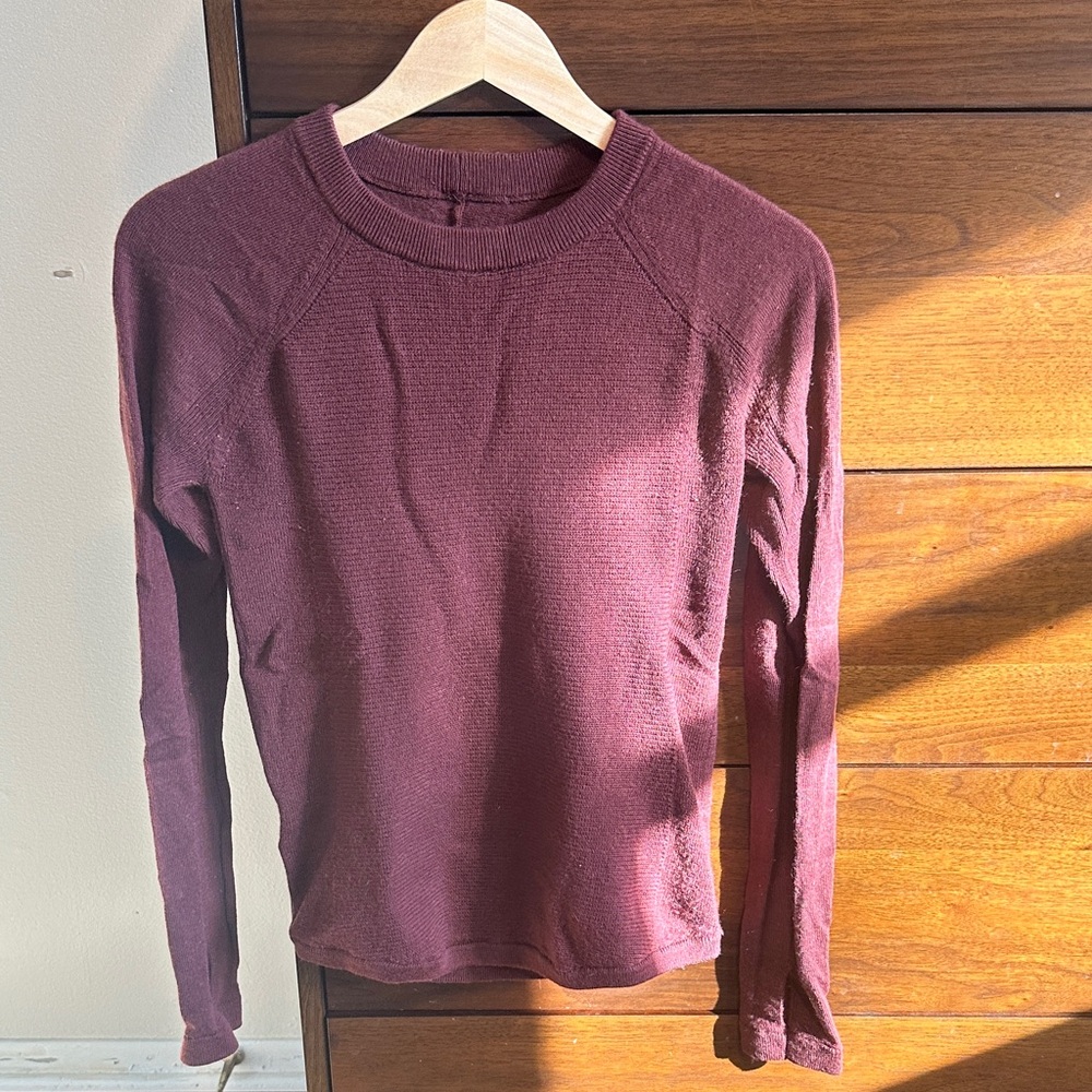 Lululemon Athletica Maroon Long Sleeve Top